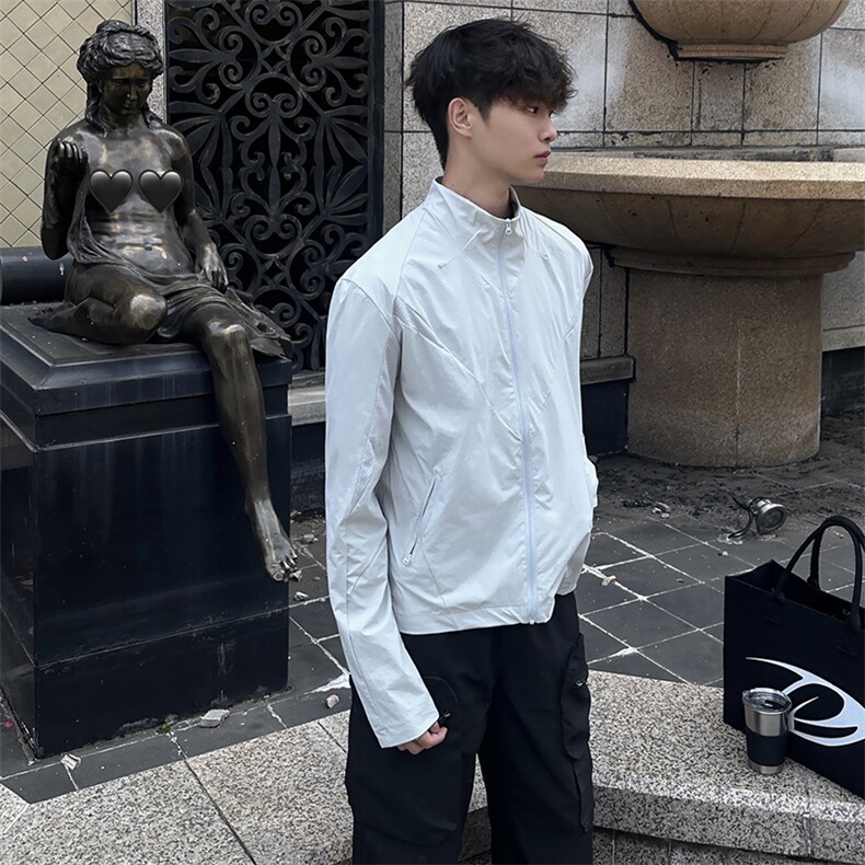 春夏款高品质冰感速干防晒服休闲户外运动外套透气弹力机能风夹克图片