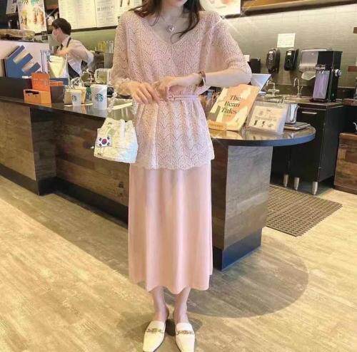 套装两件套连衣裙，女装职业装，青羽鹤