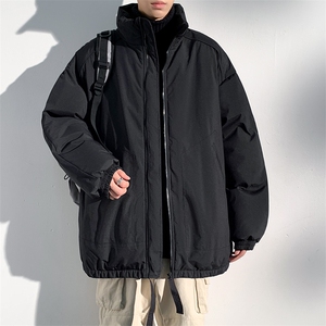 现货冬季美式休闲加厚雪山外套夹克立领纯色三防户外工装棉服图片