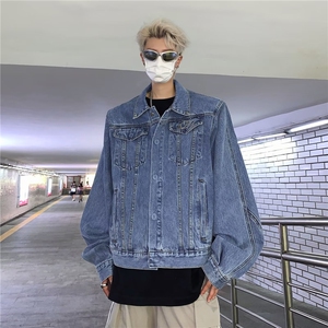 水洗牛仔外套男款春秋季高级感宽松美式vibe高街潮牌JK8930-P70图片