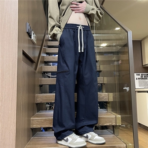 2025新款工装裤男士青少年直筒宽松美式潮牌户外休闲长裤M558-P40图片