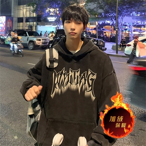 直播品质 500克重磅美式做旧水洗卫衣 SL1515-常规特P55加绒特P65图片