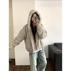 河南大厂货重磅硬挺短款座山雕毛领棉衣男女加厚外套XM09P95特，男装棉衣，电商D256-3(原A064-3)