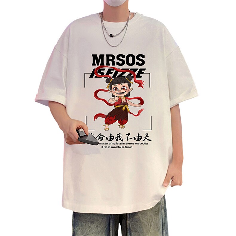 T810宽松短袖T恤男夏季2025新款半袖港风chic潮牌男生体恤衫,男装T恤,星座304A-1