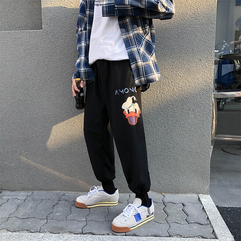 港风有型休闲裤男宽松潮流束脚裤运动印花卫裤NK06-P50,男装休闲裤,星座1501