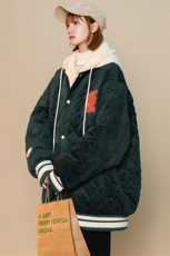 冬款中性风毛巾绣棉服假两件连帽时尚外套男士8135-P140控价178，男装棉衣，电商A441-1