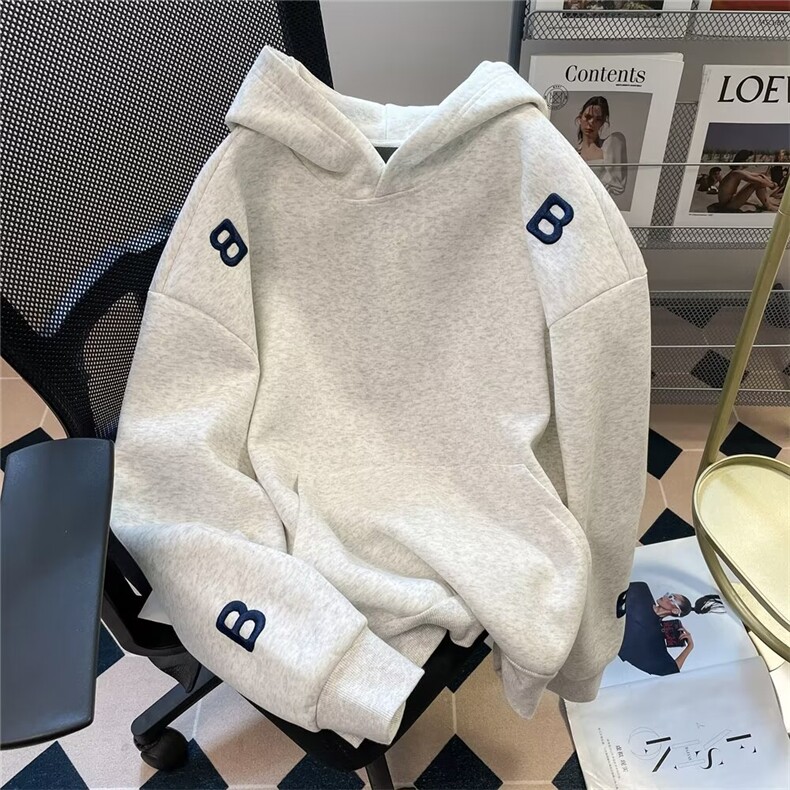 24新款卫衣连帽休闲宽松潮牌字母刺绣百搭套头上衣-WY300,男装卫衣,星座1002-2