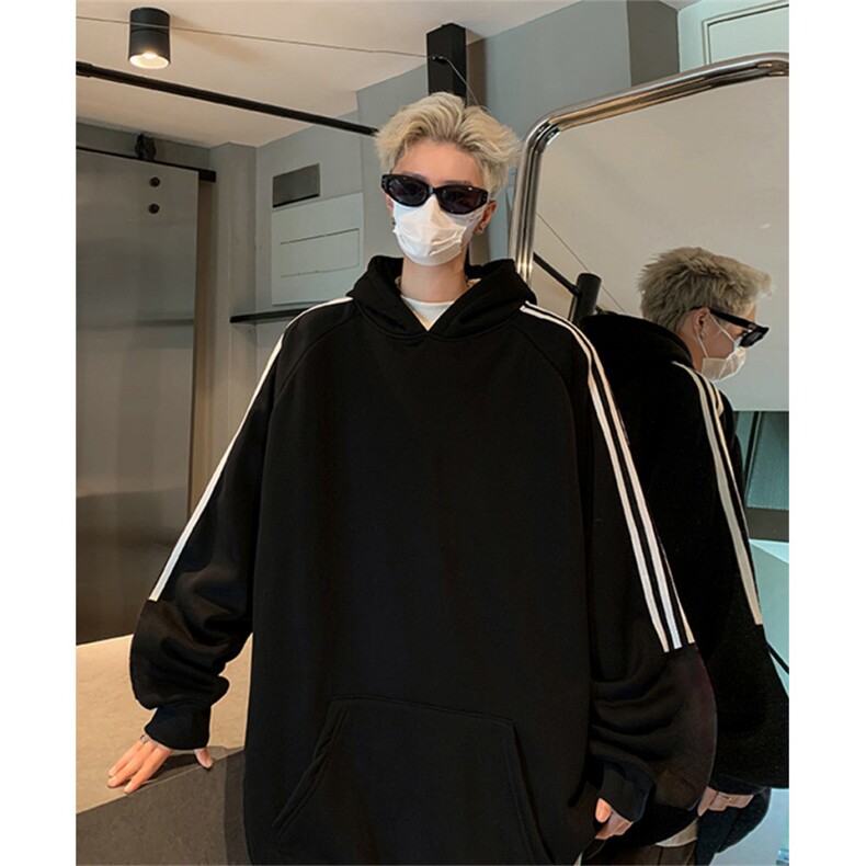 抖音得物高品质重磅全棉二开支持退换360克宽松织带连帽卫衣CM04,男装卫衣,电商A486