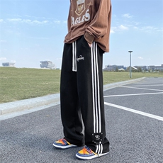 2022裤子卫裤美式直筒裤ins潮牌高街运动休闲裤红色潮K5014-P35，男装休闲裤，星座512-2