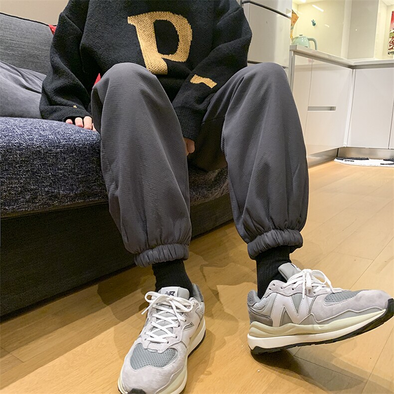 冬季羊羔毛防风束脚贴标休闲裤XZ604-KP47-P55控68,男装休闲裤,星座604