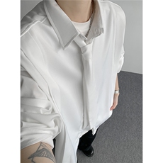 男士春秋免烫新中式男装套头衬衣男士短袖POLO衬衫男款休闲上衣，男装T恤，电商B319