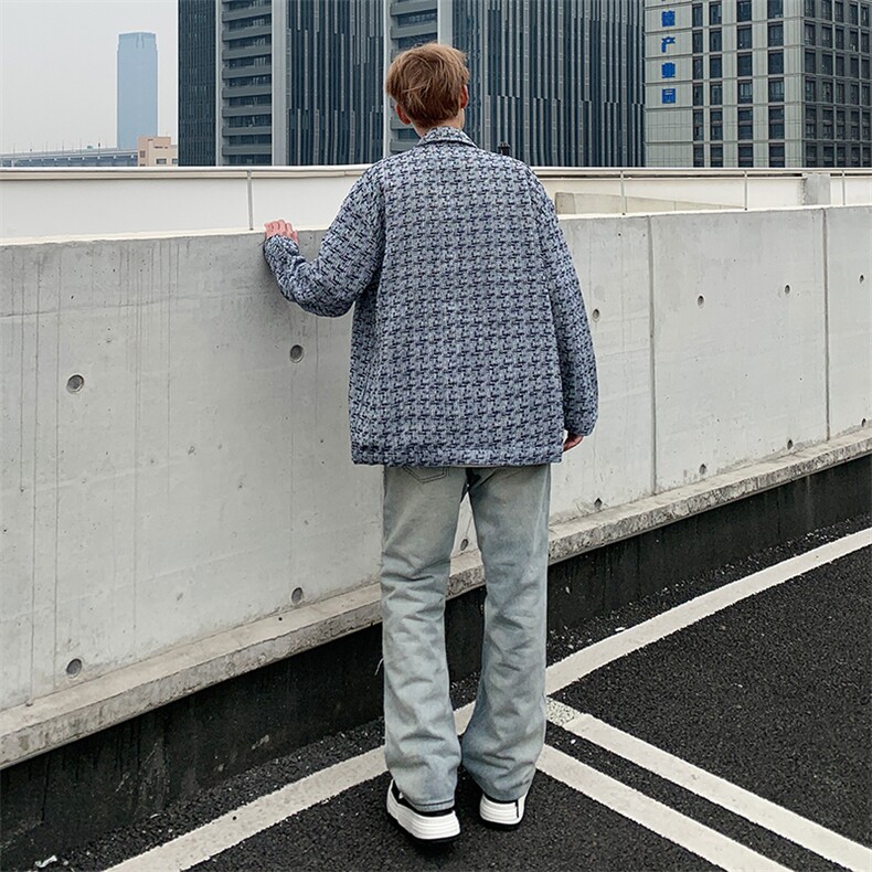 小香风格子外套男春季韩版宽松百搭ins潮流男生夹克W93055-p62,男装夹克,星座1008-2