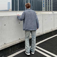 小香风格子外套男春季韩版宽松百搭ins潮流男生夹克W93055-p62，男装夹克，星座1008-2