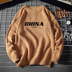 M19001-P45加绒款-P65加厚加绒毛衣男大码毛线衣男针织衫男线衫，男装针织衫/毛衣，电商A040A