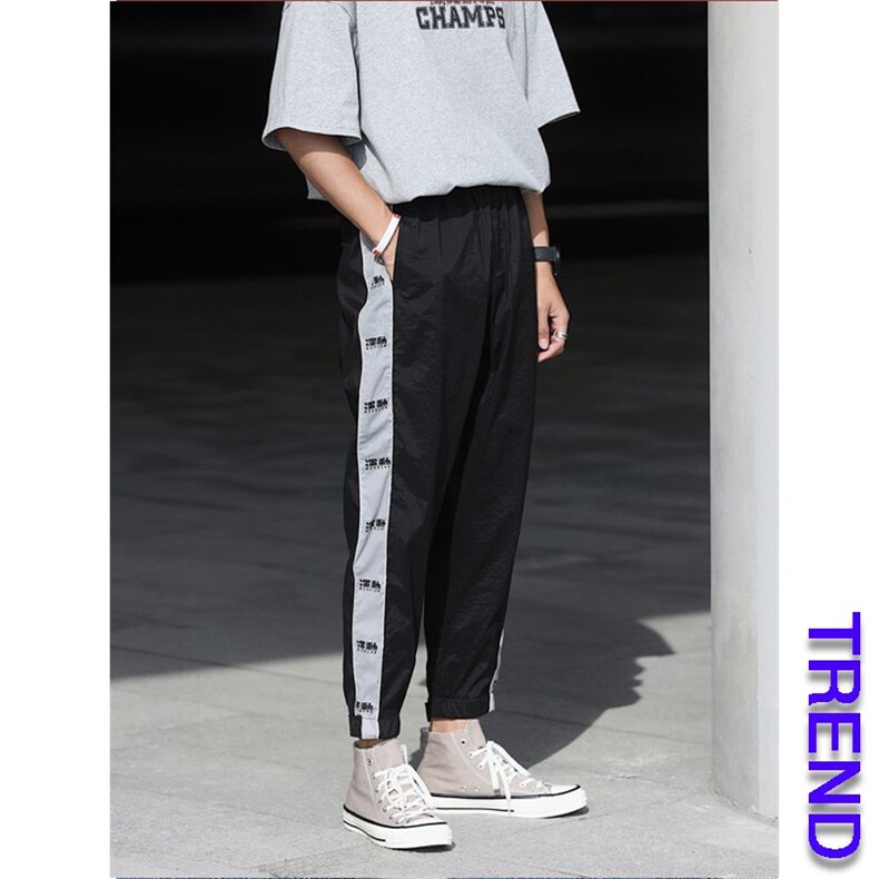 新款国潮轻薄速干运动机能裤美式魔术贴宽松束脚裤男Y003-P50，男装休闲裤，星座1501