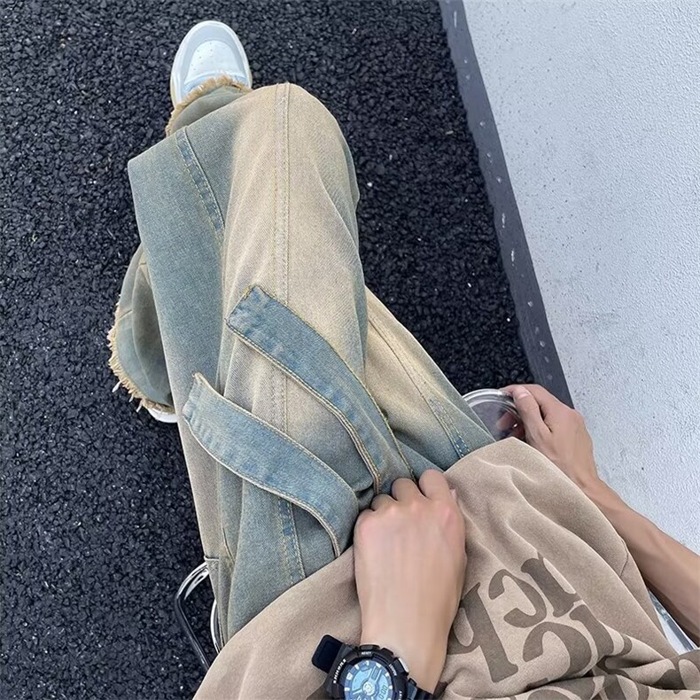 青春流行ins男直筒水洗牛仔裤P45,男装牛仔裤,星座1116-2