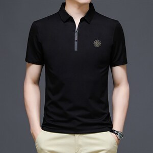 短袖T恤男士上衣服翻领百搭POLO大众商务半袖休闲服潮流纯色保罗，男装T恤，电商B212（原钱塘6029）