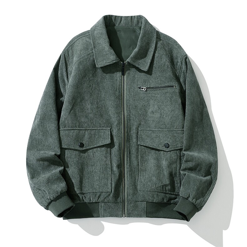 秋冬男士休闲夹克外套韩版潮流港风灯芯绒衣服中青年翻领871-P55,男装夹克,星座1403B