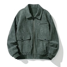 秋冬男士休闲夹克外套韩版潮流港风灯芯绒衣服中青年翻领871-P55，男装夹克，星座1403B