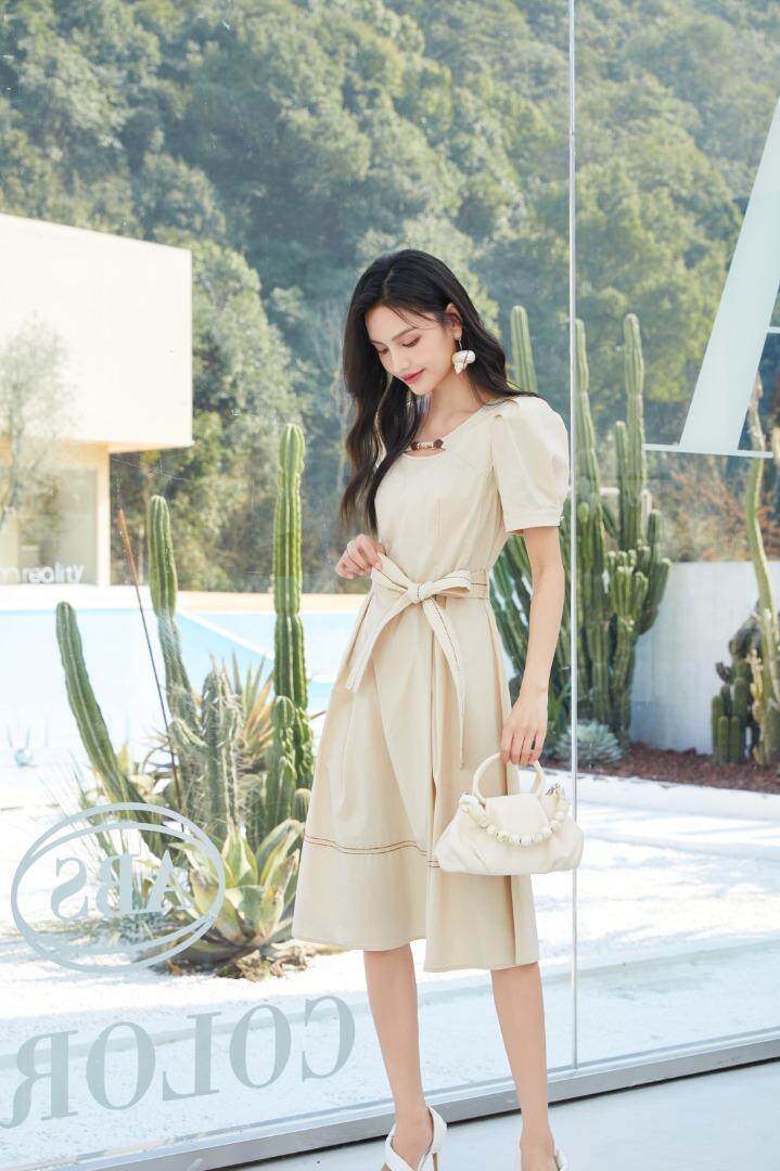 2022夏装新款知性连衣裙，女装连衣裙，千浪依族