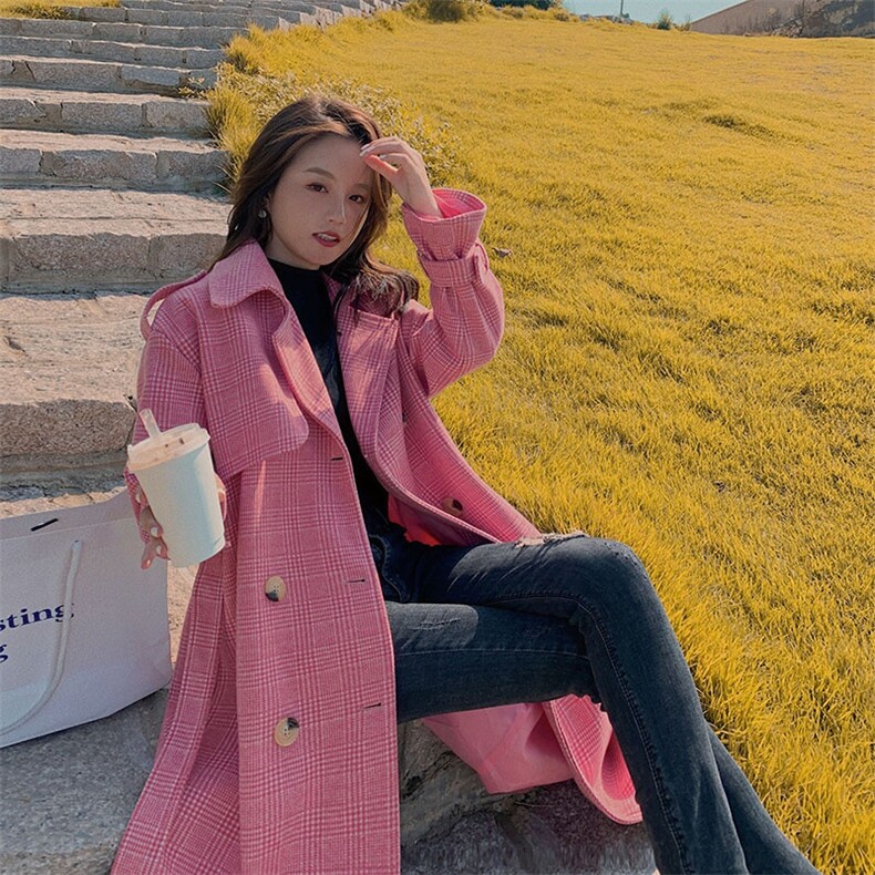 数据未测2021春秋装新款呢大衣女Z333P175K258,女装毛呢外套,浙宝296A