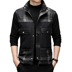 冬季羽绒马甲男潮流保暖休闲棉衣外套立领宽松棉服ZS22099-P185，男装背心/马甲，电商B212（原钱塘6029）