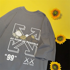 夏季新款美式复古趣味印花短袖T恤男潮牌宽松情侣618A-007-P30，男装T恤，星座914-4