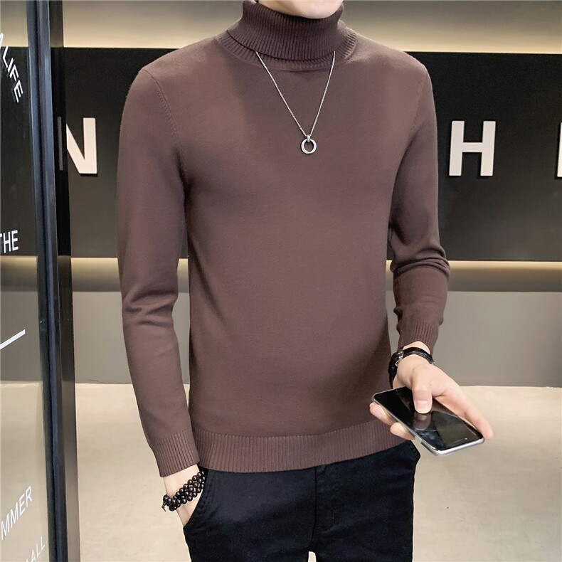 高领毛衣男冬季休闲青年男士两翻高领内搭长袖打底针织衫M603-p35,男装针织衫/毛衣,电商D303