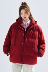 新款冬季羽绒棉服棉袄连帽假两件韩版宽松外套A436-2511-P85，男装棉衣，电商A436
