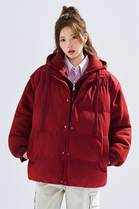 新款冬季羽绒棉服棉袄连帽假两件韩版宽松外套A436-2511-P85图片