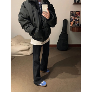 高质量现货 骑士盔甲羽绒棉服男leanfit不规则高领棉衣图片