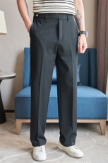 6088-P70男士宽松阔腿休闲长裤拖地裤加长色织面料4色S-2XL码，男装西裤，电商A211