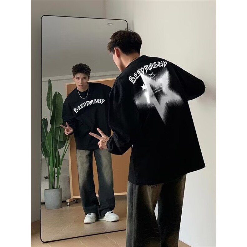 文艺日系新原宿流行时尚ins气质束口长袖T恤百搭卫衣TS35-P38网图，女装T恤，电商B245