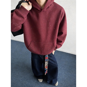 抖音得物高品质二开 26春装美式高街结构满天星连帽卫衣外套 CM10图片