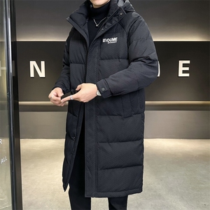 大货中长款羽绒服男2025新款连帽加厚防寒服C317-Y7959-P245,白色喇叭袖t恤怎么搭配图片图片
