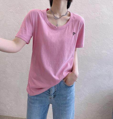 夏季T恤，女装T恤，原色