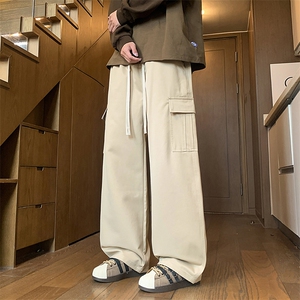 2025秋冬新款休闲男裤厚款直筒宽松松紧腰橡筋工装裤子3361-特P42图片
