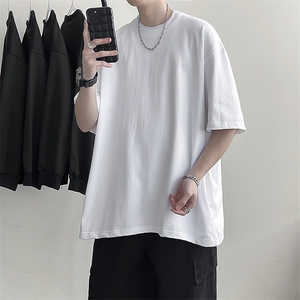 抖音供货200克现货纯色宽松版短袖T恤B343/T666/P10元图片