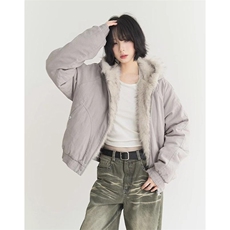 现货高品质美式高街冬季重磅硬挺短款座山雕毛领棉衣男女加厚外套，男装棉衣，电商A486-1