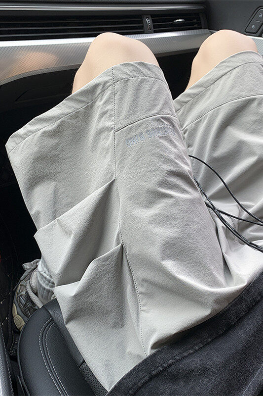 伞兵短裤男款夏季薄款美式机能褶皱宽松休闲五分裤潮牌痞帅工装裤,男装休闲裤,星座604