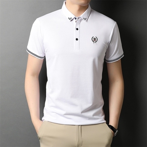 POLO衫男上衣半袖男装衣服男士体恤衫T恤潮牌休闲翻领爸爸短袖男图片