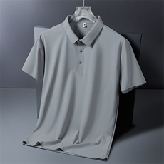 商务短袖polo衫男2025年夏季薄款宽松冰感翻领打底衫PL12357-P35，男装Polo衫，星座610（原A335）