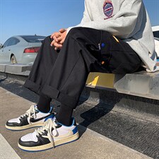 日系裤直筒春季青春流行九分裤时尚潮牌休闲裤D319P38,男装休闲裤,星座1116-2