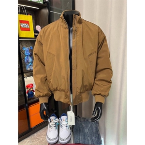 1506-1/MS61081/P63白鸭绒棕色立领男款冬季cleanfit防寒夹克棉服图片