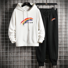 TL8064-P80连帽卫衣套装男运动套装两件套长袖运动服网格挂拍，男装休闲套装，电商A040A