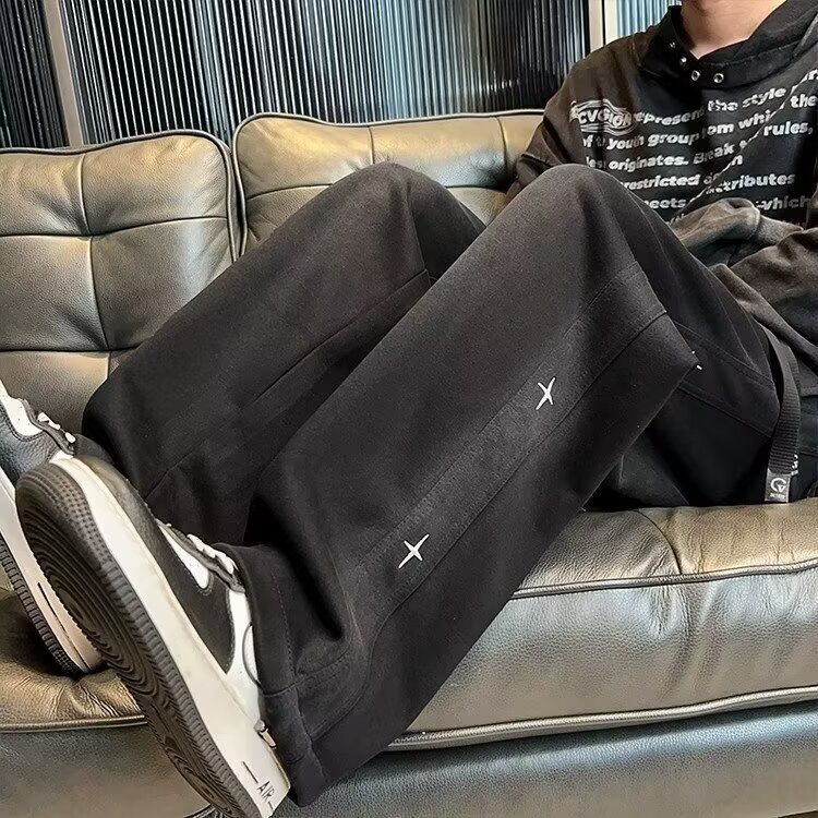 运动休闲长裤秋冬季新款加厚阔腿直筒男装XK318-P45,男装休闲裤,星座208-5