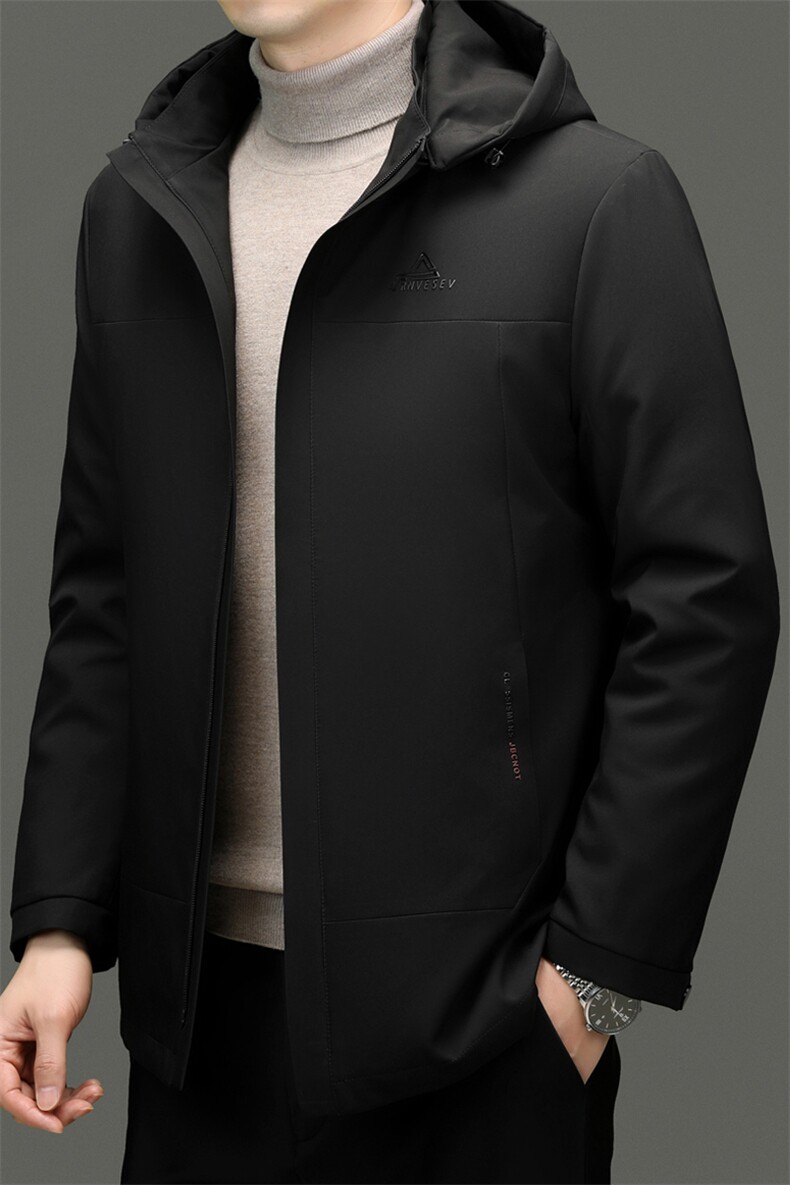 XL-PK8809秋冬男士新款夹克可脱卸兔毛内胆水貂领大衣保暖派克服,男装夹克,电商B360
