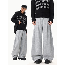 8XL-M新款美式解构设计感阔腿裤弯刀裤男宽松休闲运动裤K9179P58，女装休闲裤，电商D206-1