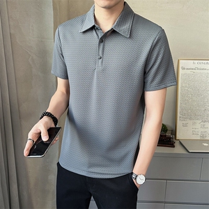 翻领polo衫男短袖2025夏季新款冰丝透气打底衫t恤男C317-1832-50图片