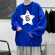 华夫格卫衣圆领卫衣男大码长袖t恤男外套HW76368-P30，男装卫衣，电商A040